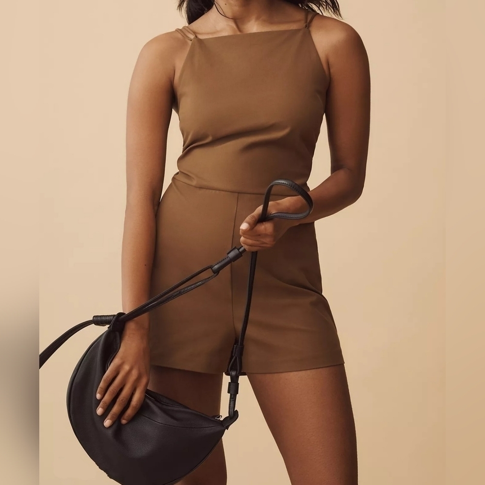 Maeve Anthropologie Women's Strappy Micro Romper, Brown